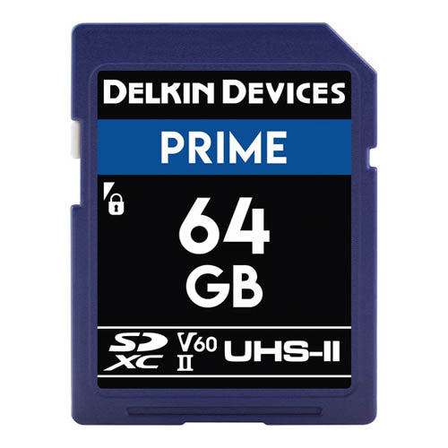 Delkin Devices V60 64GB Prime UHS-II SDXC Memory Card