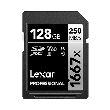 Lexar Professional 1667x 128GB SDXC UHS-II Card SILVER Series
