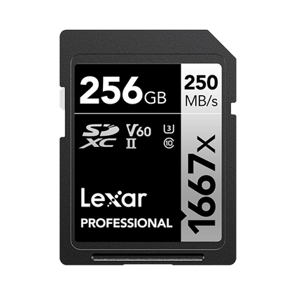 Lexar Professional 1667x 256GB SDXC UHS-II Card SILVER Series