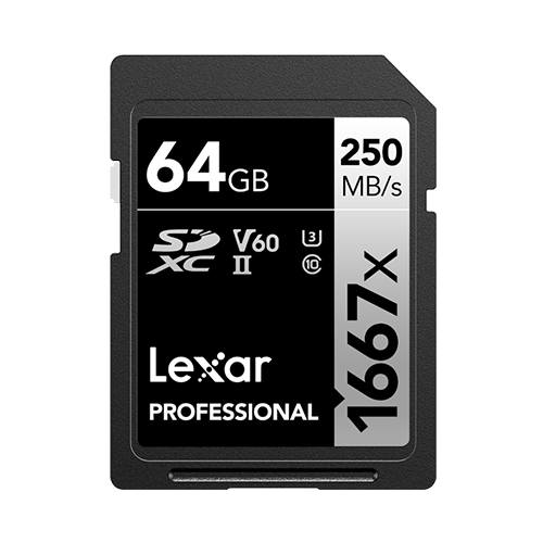 Lexar Professional 1667x 64GB SDXC UHS-II Card SILVER Series