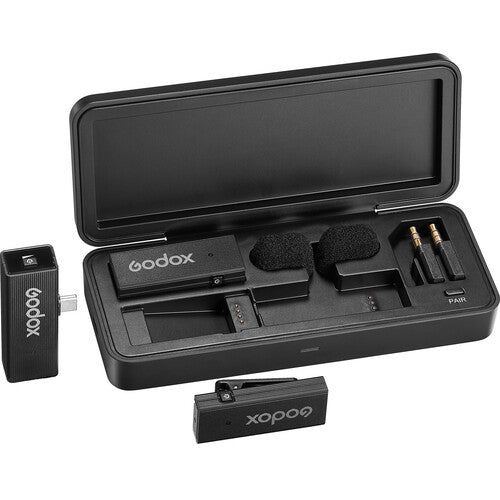 Godox MoveLink Mini UC 2-Person Wireless Microphone System for Cameras & Mobile Devices (2.4 GHz, Classic Black)