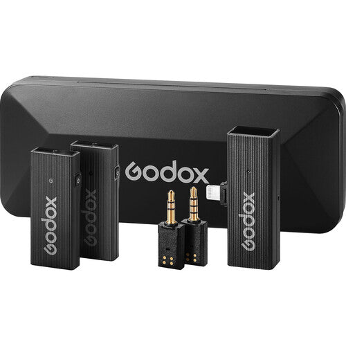 Godox MoveLink Mini LT 2-Person Wireless Microphone System for Cameras & iOS Devices (2.4 GHz, Classic Black)