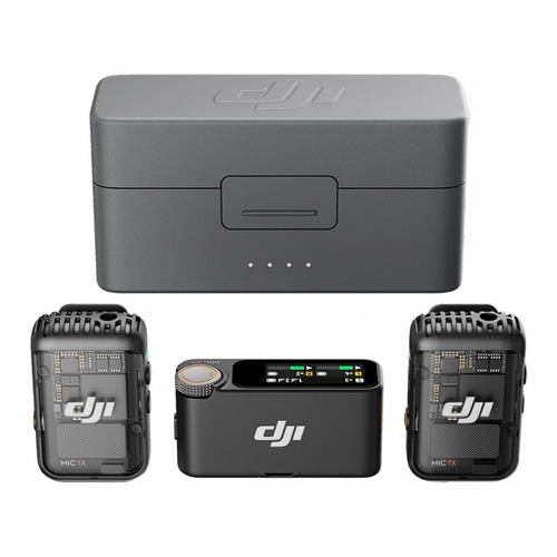 DJI Mic 2 2.4GHz 2-Person Compact Digital Wireless Microphone System/Recorder with Charging Case
