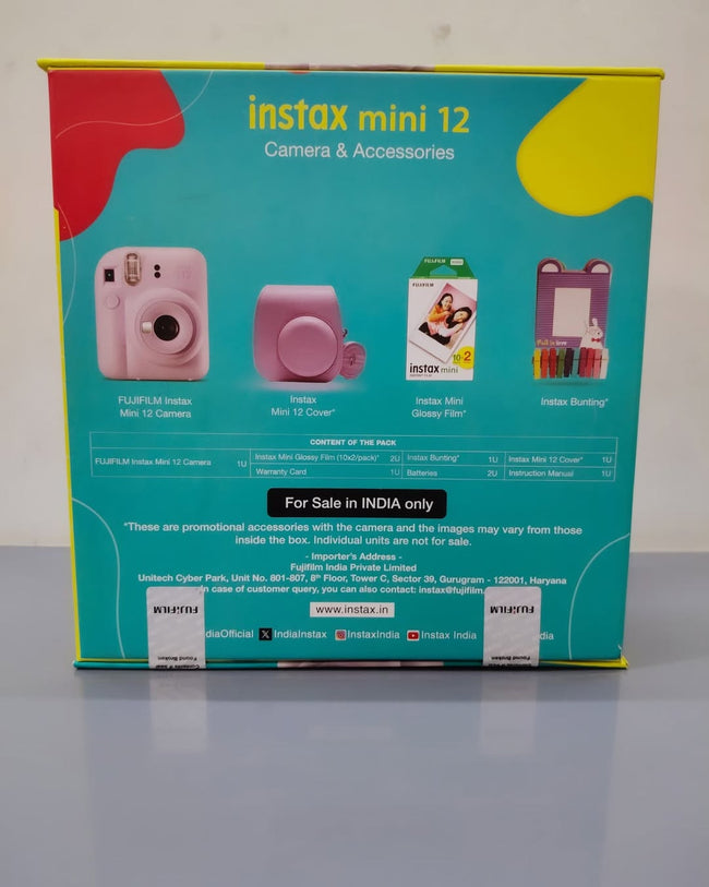 Fujifilm Instax Mini 12 Mega Pack - Pink