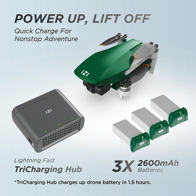 IZI Mini X Nano 4K Camera Drone - Fly More Combo