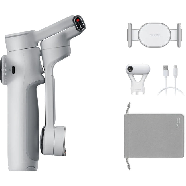 Insta360 Flow 2 Pro Smartphone Gimbal Stabilizer AI Tracker Bundle (Gray)
