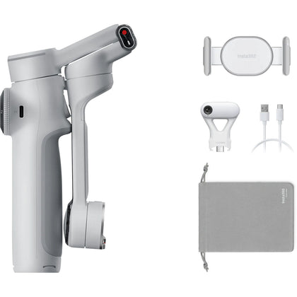 Insta360 Flow 2 Pro Smartphone Gimbal Stabilizer AI Tracker Bundle (Gray)