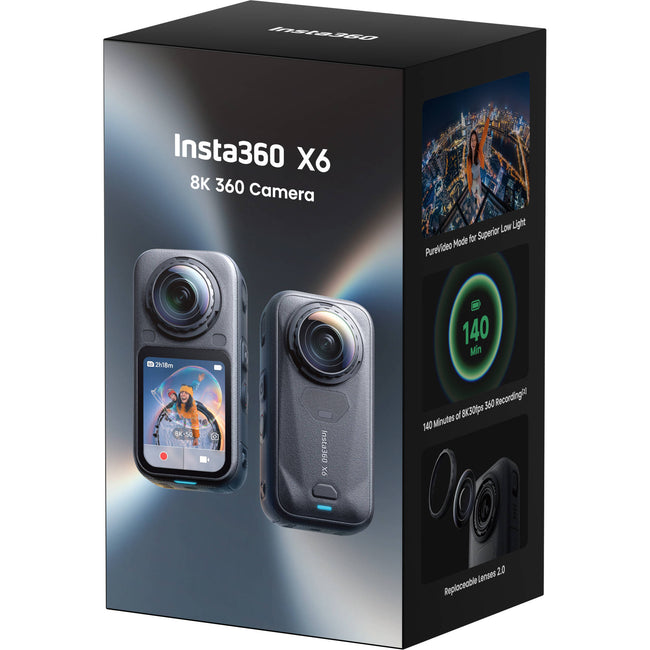 Insta360 X6 360° 8K Camera Essentials Bundle (Midnight Black)