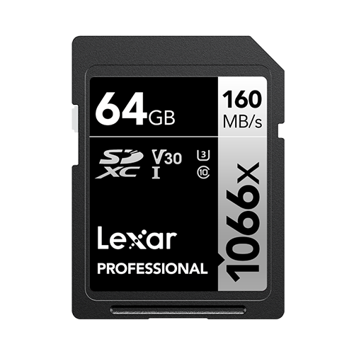 Lexar Professional 1066x 64GB SDXC UHS-I Card SILVER Series