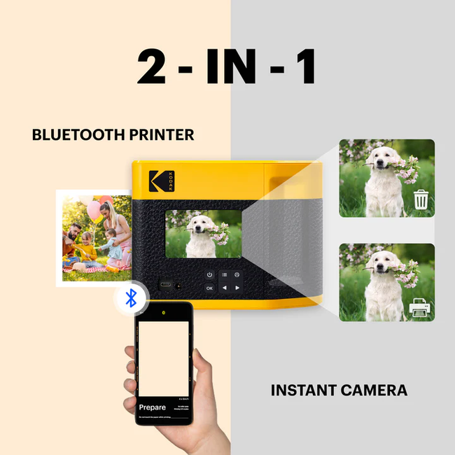 KODAK MS400 MINI SHOT 4 ERA YELLOW (4x4) (68 Sheets BNDL)