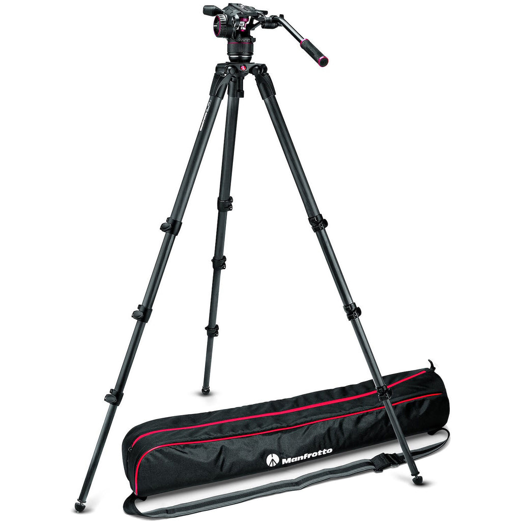 Manfrotto Nitrotech N8 Fluid Video Head and 536 Carbon Fiber Single-Leg Tripod