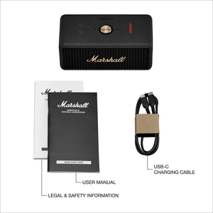 Marshall Emberton III Portable Waterproof Wireless Speaker (Black & Brass)