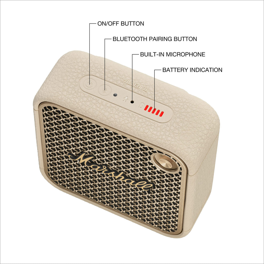 Marshall Willen II Portable Bluetooth Speaker (Cream)