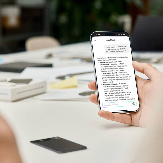 PLAUD AI Plaud Note Pro AI-Powered Transcriber (Silver)