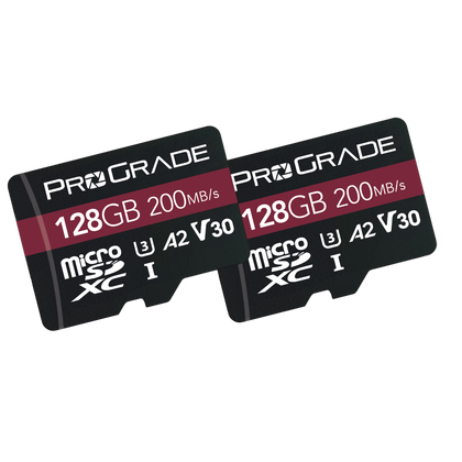 ProGrade Digital 128GB MicroSDXC UHS-1 V30 Memory Card-2 Pack
