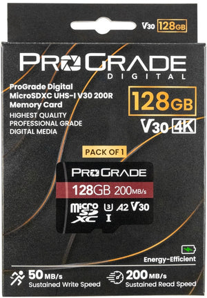 ProGrade Digital 128GB MicroSDXC UHS-1 V30 Memory Card