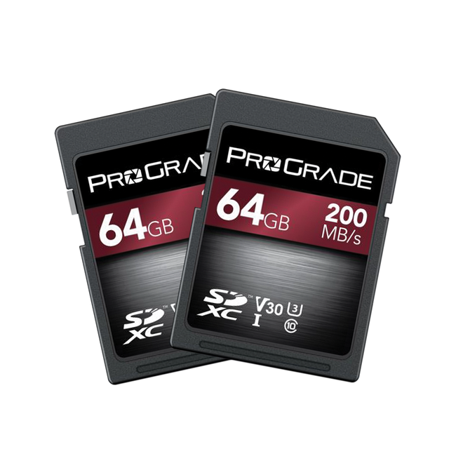 ProGrade Digital 64GB SDXC UHS-1 V30 Memory Card 2 Pack