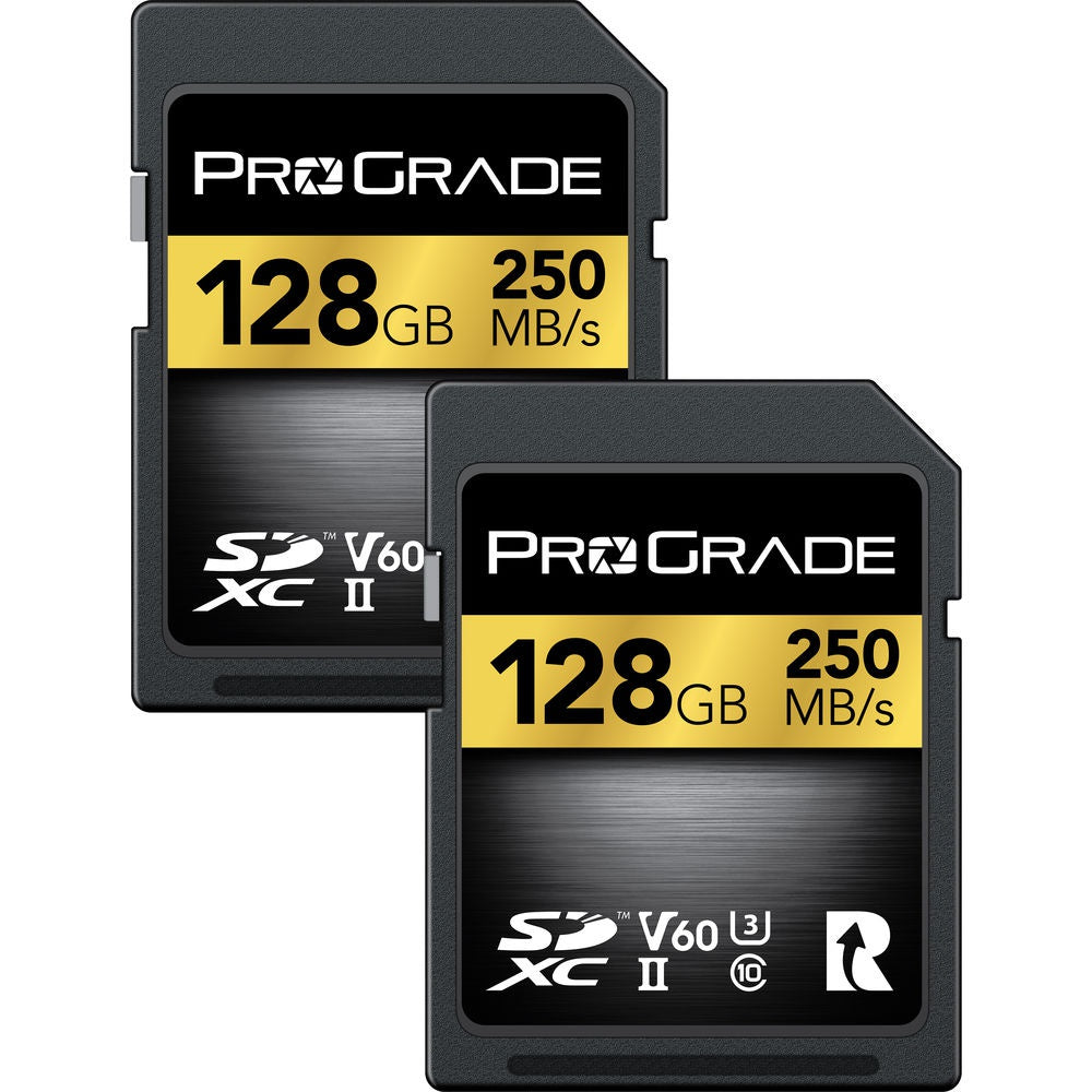 ProGrade Digital SDXC UHS-II V60 Memory Card 128GB 2-Pack - PGSD128GBK2NA