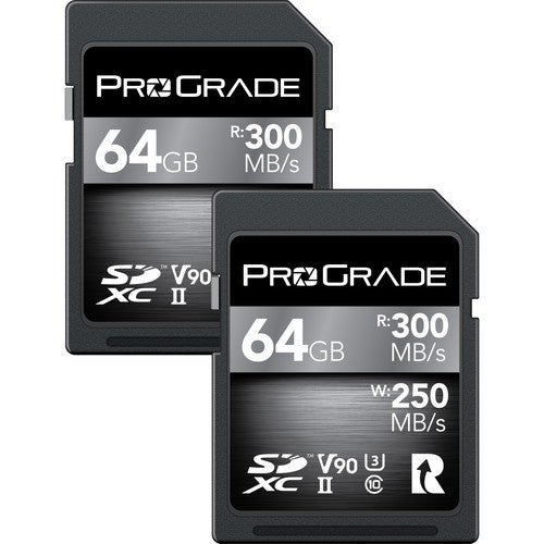 ProGrade Digital SDXC UHS-II V90 Memory Card 64GB 2-Pack - PGSD64GBCK2NA