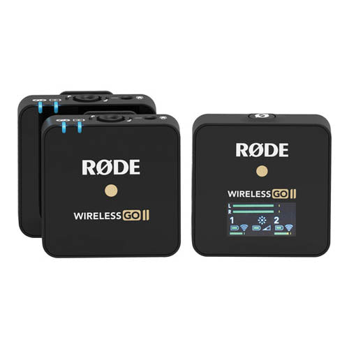 RODE Wireless GO II 2-Person Compact Digital Wireless Microphone System/Recorder (2.4 GHz, Black)
