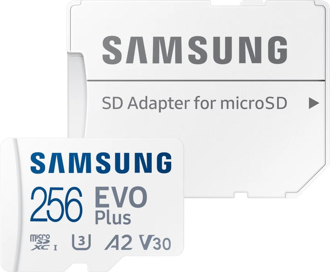 Samsung EVO Plus 256GB microSDXC A2 V30 4K UHD UHS-I Memory Card