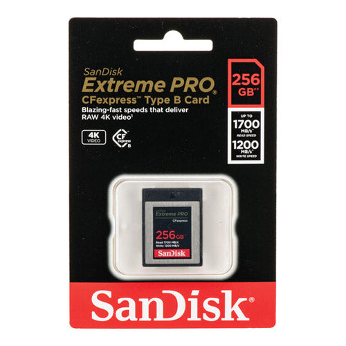 SanDisk 256GB Extreme PRO CFexpress Card Type B – RetinaPix.com