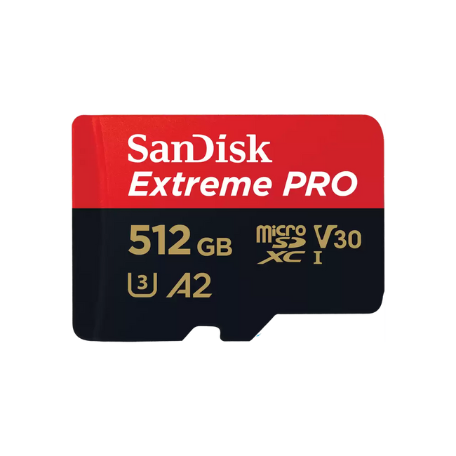 SanDisk Extreme PRO 512GB UHS-I V30 A2 microSDXC card