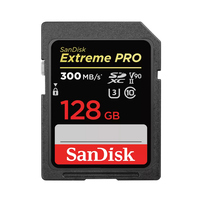 SanDisk Extreme PRO 128GB UHS-II U3 4K V90 SDXC Card