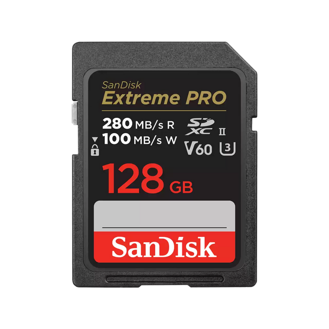 SanDisk Extreme PRO 128GB UHS-II V60 SDXC Card
