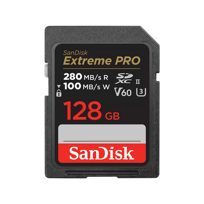 SanDisk Extreme PRO 128GB UHS-II V60 SDXC Card