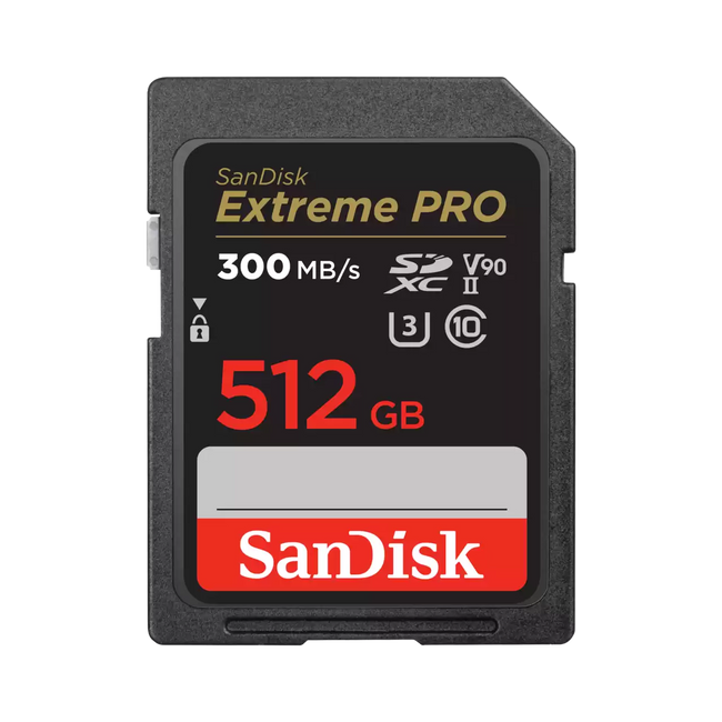 SanDisk Extreme PRO 512GB UHS-II U3 4K V90 SDXC Card