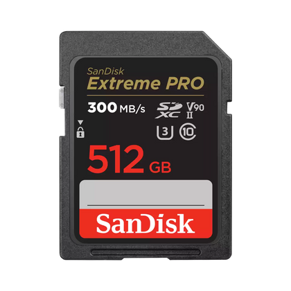 SanDisk Extreme PRO 512GB UHS-II U3 4K V90 SDXC Card