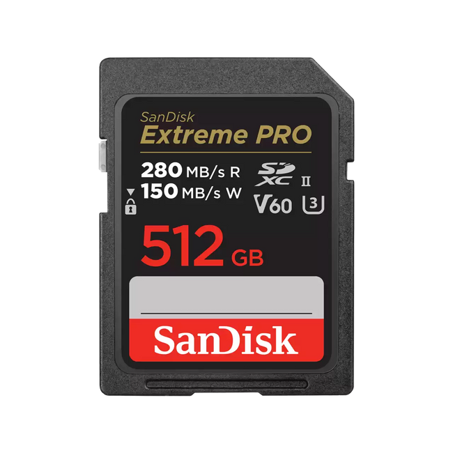 SanDisk Extreme PRO 512GB UHS-II V60 SDXC Card