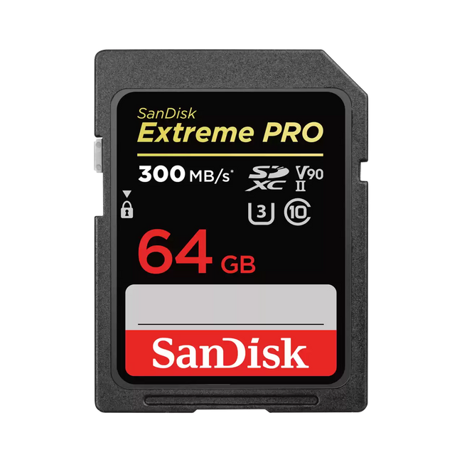 SanDisk Extreme PRO 64GB UHS-II U3 4K V90 SDXC Card