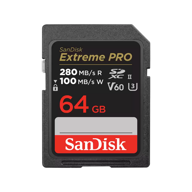 SanDisk Extreme PRO 64GB UHS-II V60 SDXC Card