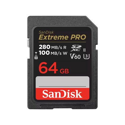 SanDisk Extreme PRO 64GB UHS-II V60 SDXC Card