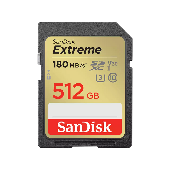 Sandisk Extreme 512GB UHS-I Card V30 SDXC Card