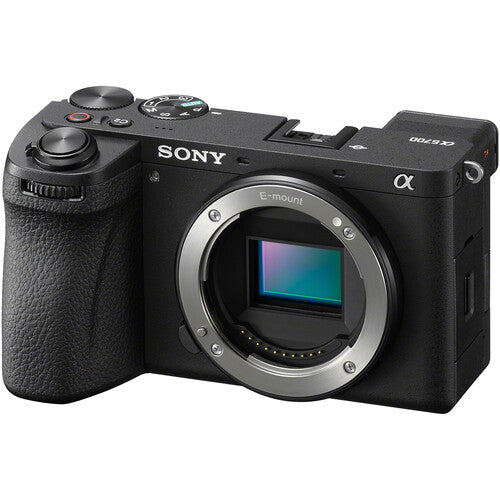 Sony Alpha a6400 Mirrorless Camera: ILCE-6400/B Body and Grip and Tripod  for -Camcorders