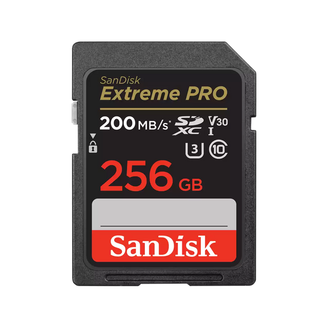 Sandisk Extreme PRO 256GB UHS-I Card V30 SDXC Card