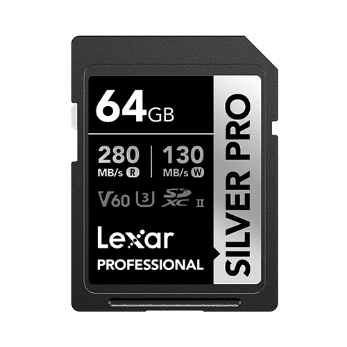 Lexar Professional 64GB SILVER PRO SDXC UHS-II Card