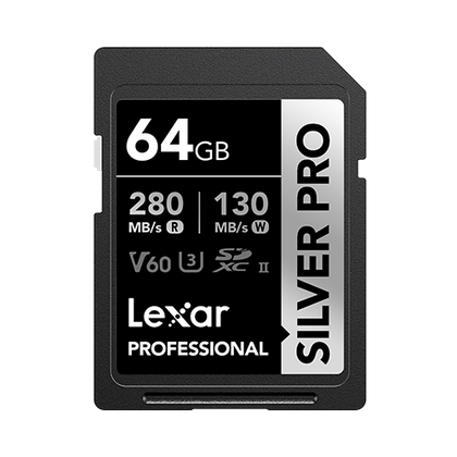 Lexar Professional 64GB SILVER PRO SDXC UHS-II Card