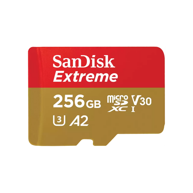 SanDisk Extreme 256GB UHS-I V30 A2 microSDXC card