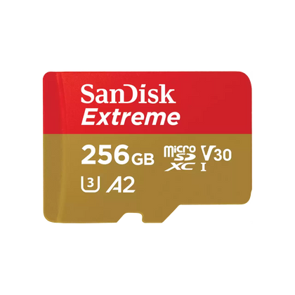SanDisk Extreme 256GB UHS-I V30 A2 microSDXC card