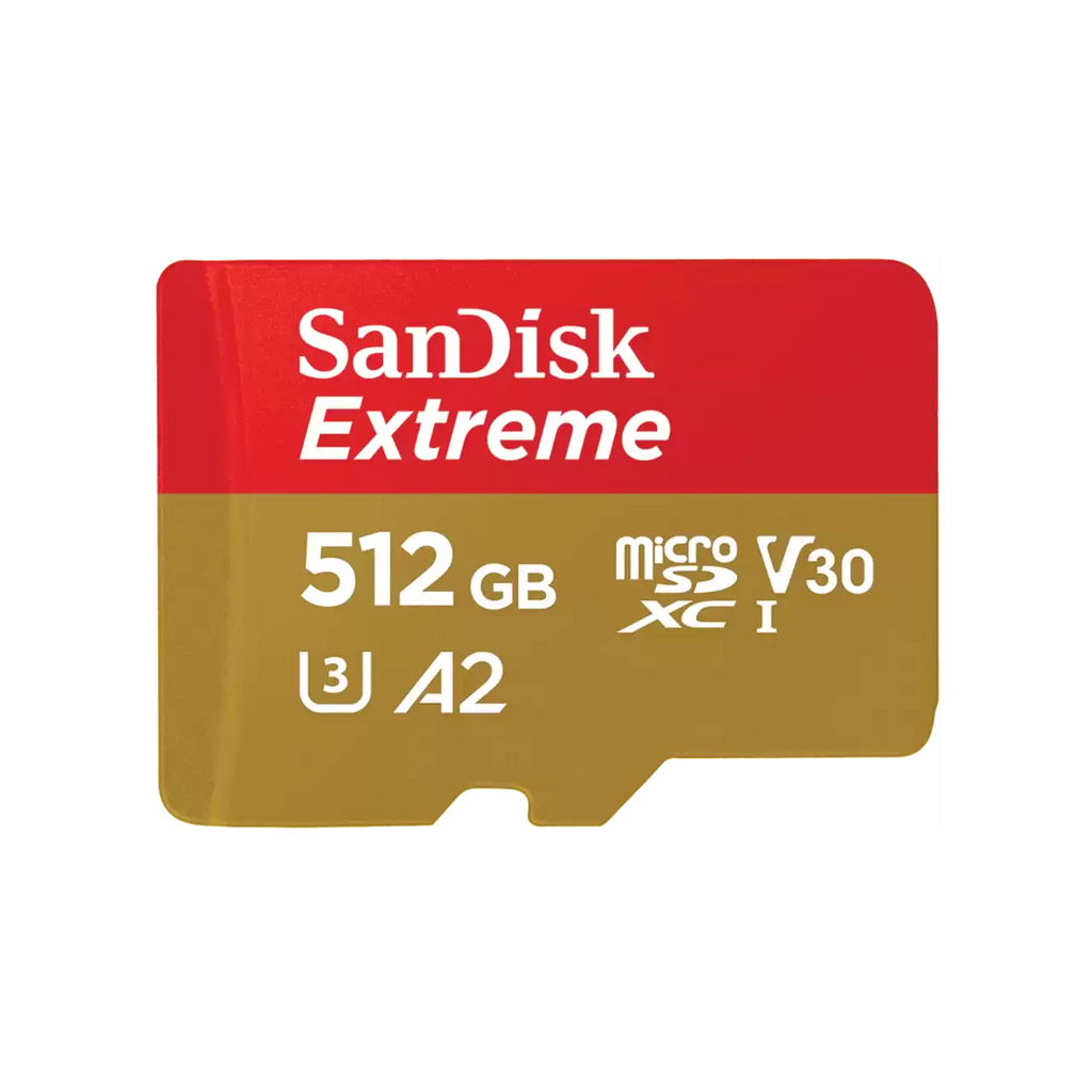 SanDisk Extreme 512GB UHS-I V30 A2 microSDXC card