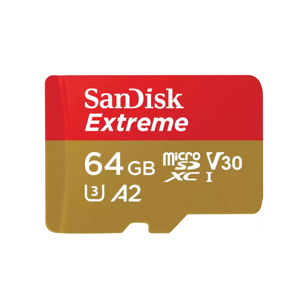 SanDisk Extreme 64GB UHS-I V30 A2 microSDXC card