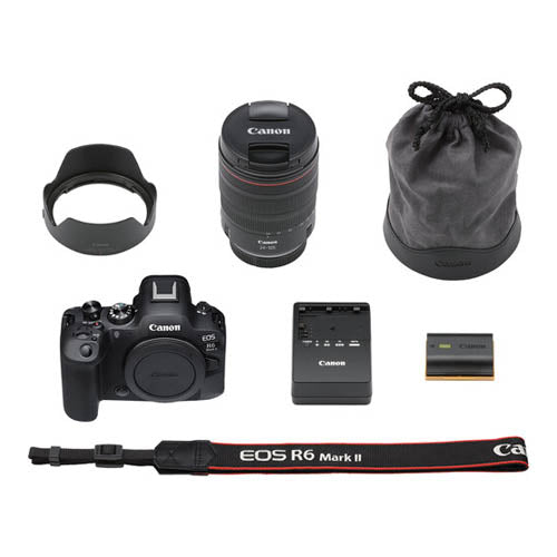 Canon EOS R6 Mark II Mirrorless Camera with 24-105mm f/4 IS USM Canon EOS R6 Mark II Mirrorless Camera with 24-105mm f/4 IS USM